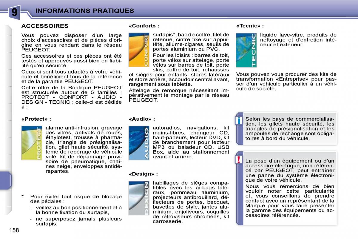 Peugeot 207 manuel du proprietaire / page 144