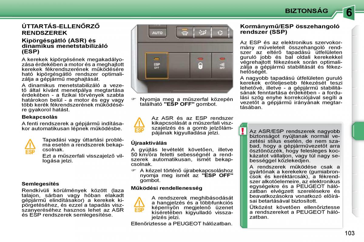 Peugeot 207 Kezelesi utmutato / page 99