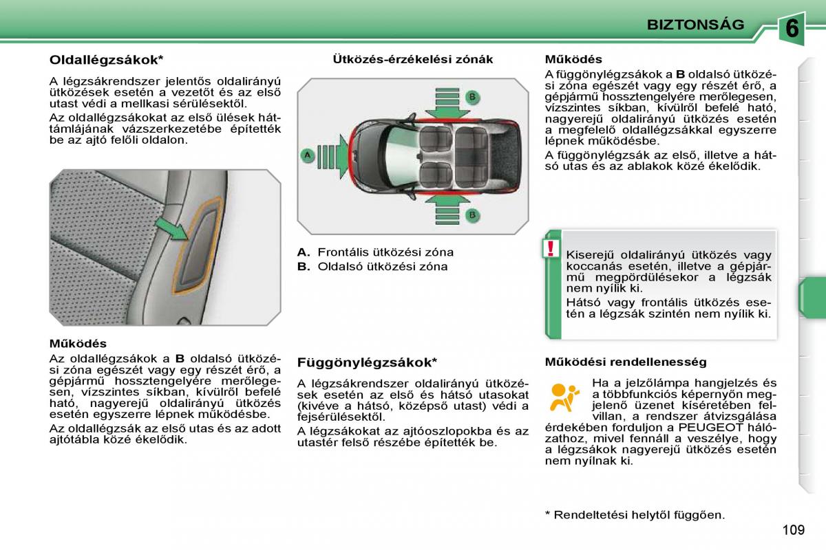 Peugeot 207 Kezelesi utmutato / page 105