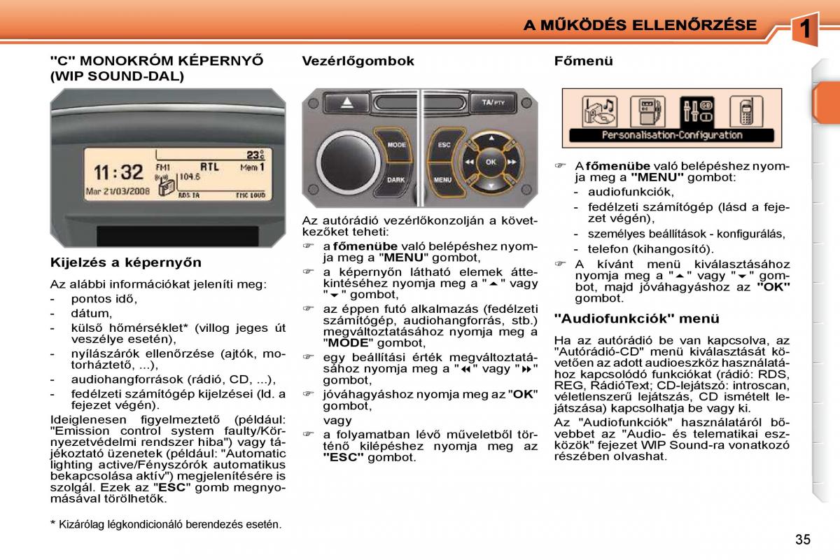 Peugeot 207 Kezelesi utmutato / page 18