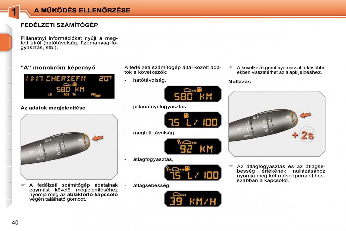 Peugeot 207 Kezelesi utmutato / page 23