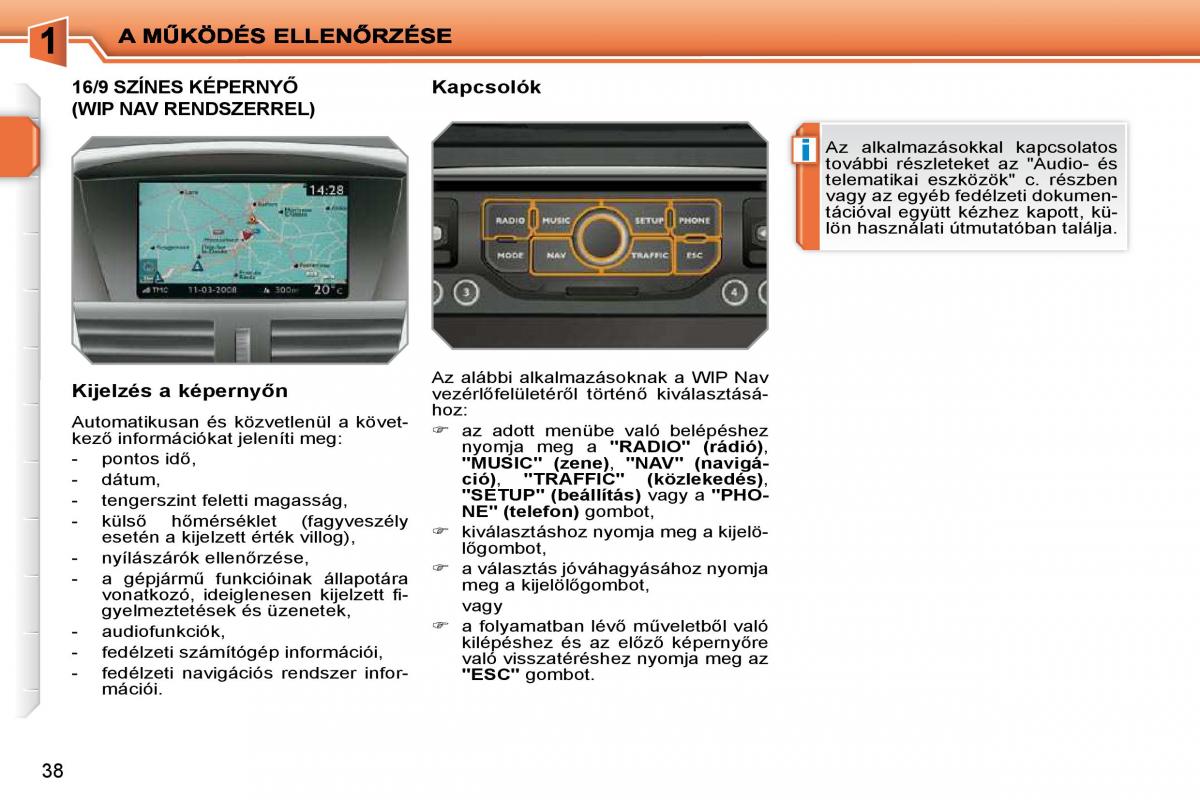 Peugeot 207 Kezelesi utmutato / page 21