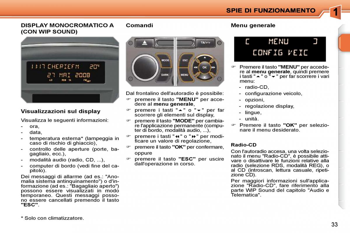 Peugeot 207 manuale del proprietario / page 16