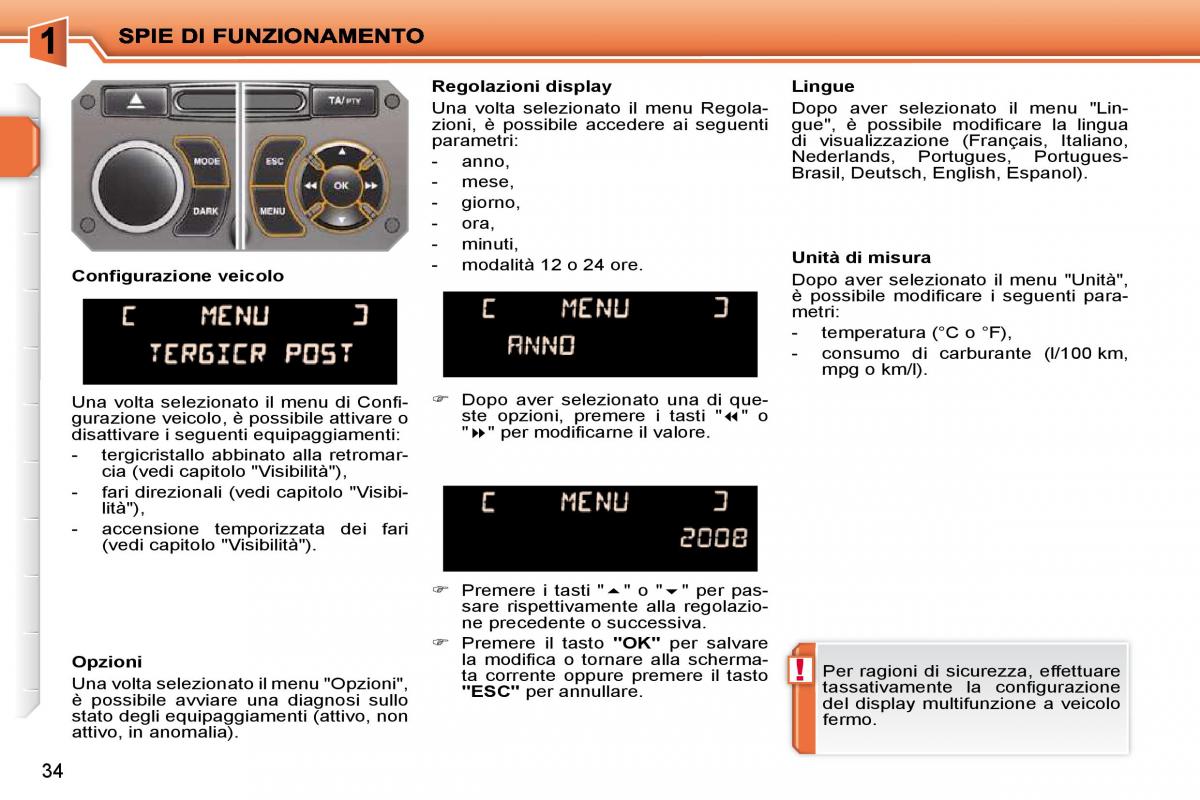 Peugeot 207 manuale del proprietario / page 17