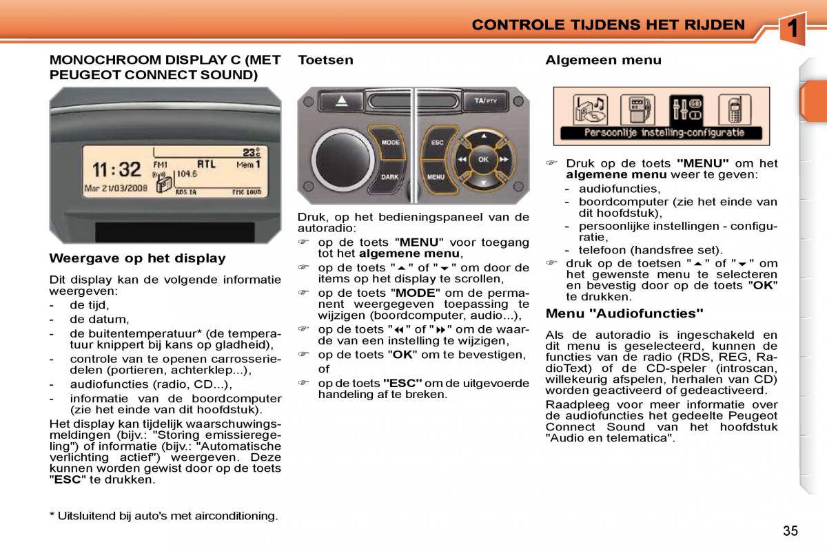 Peugeot 207 handleiding / page 18