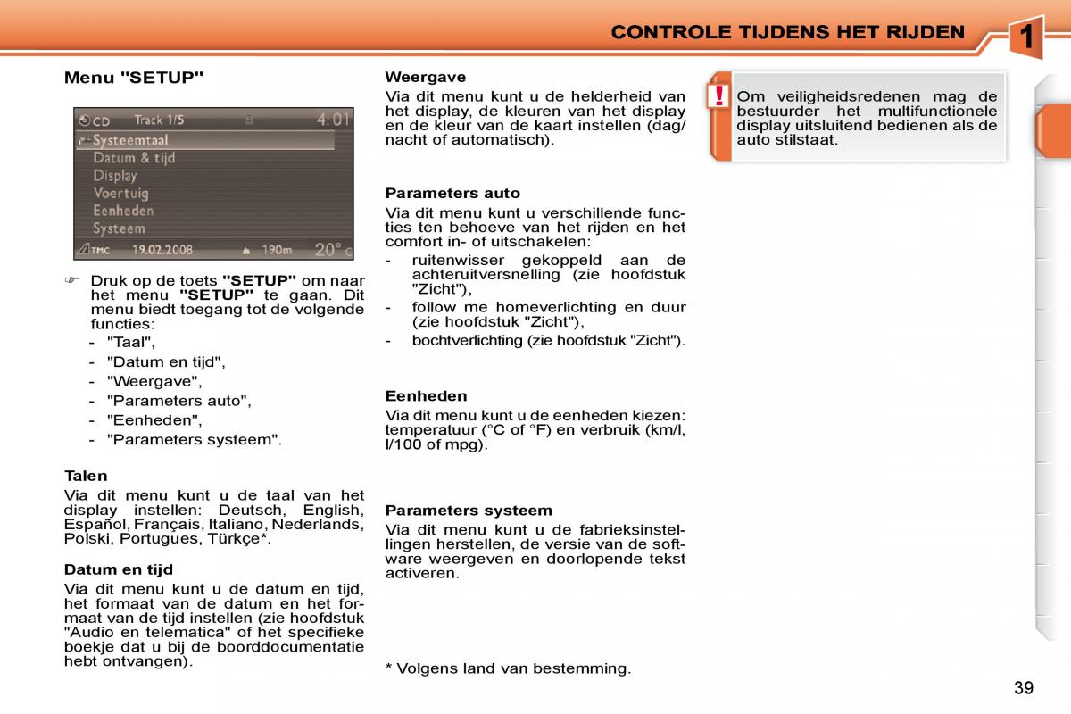 Peugeot 207 handleiding / page 22