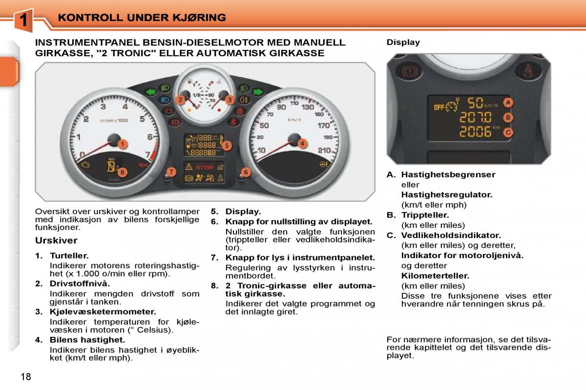 Peugeot 207 bruksanvisningen / page 1