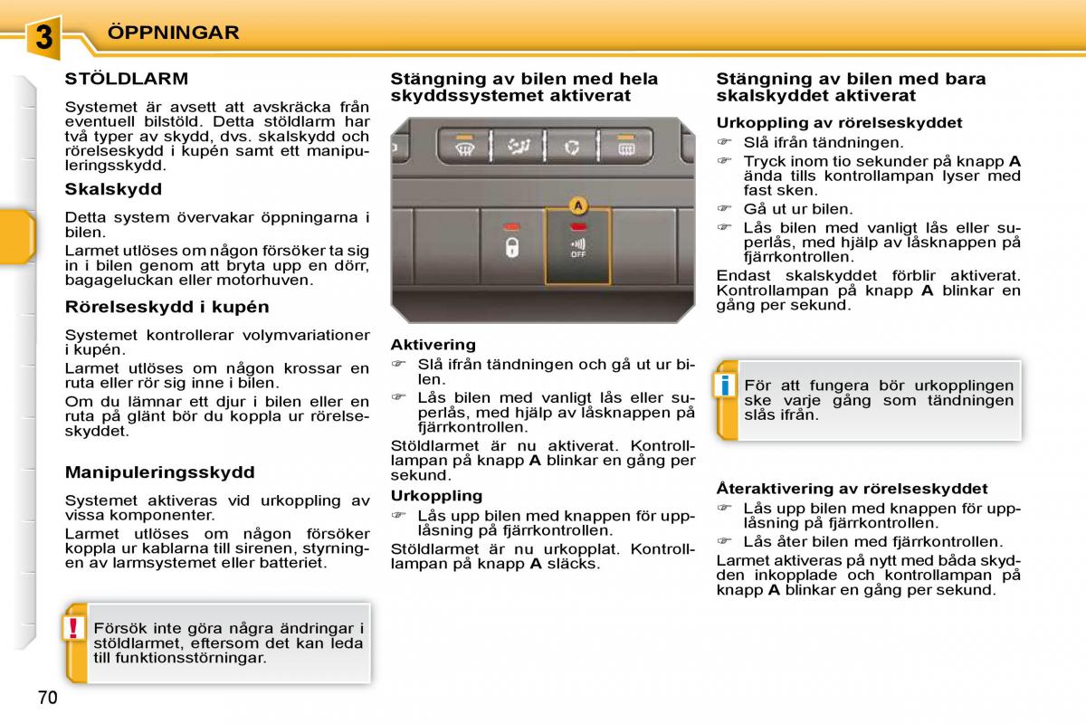 Peugeot 207 instruktionsbok / page 61