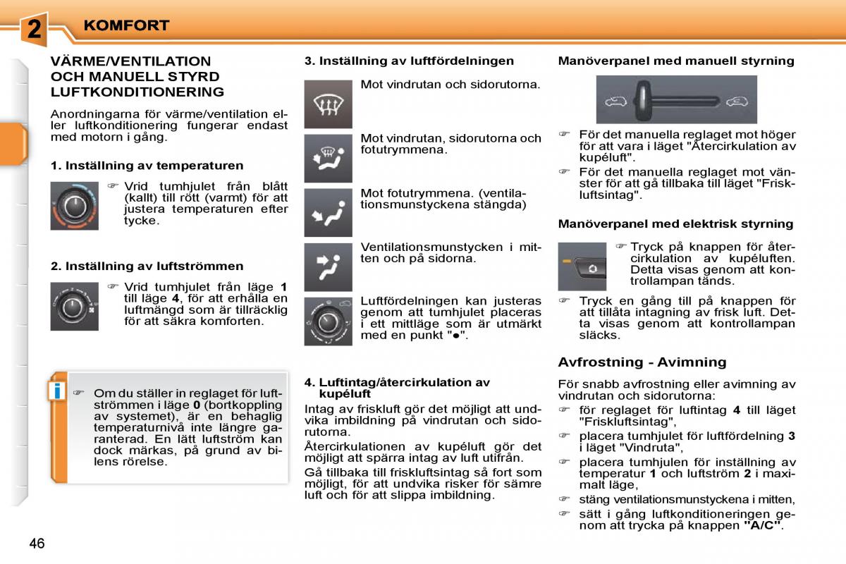 Peugeot 207 instruktionsbok / page 30