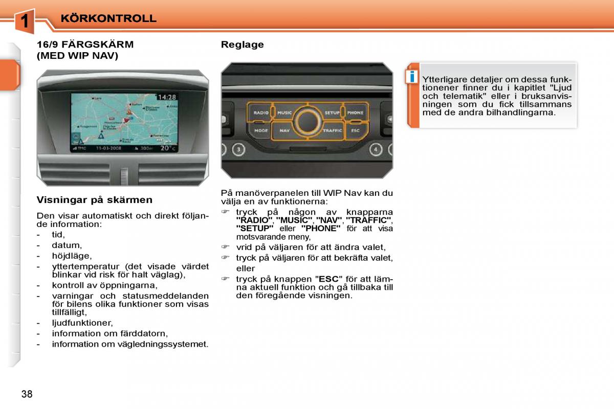 Peugeot 207 instruktionsbok / page 21