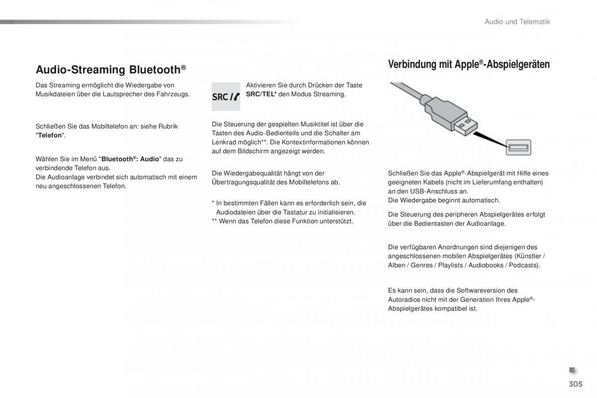 Peugeot 2008 Handbuch / page 307