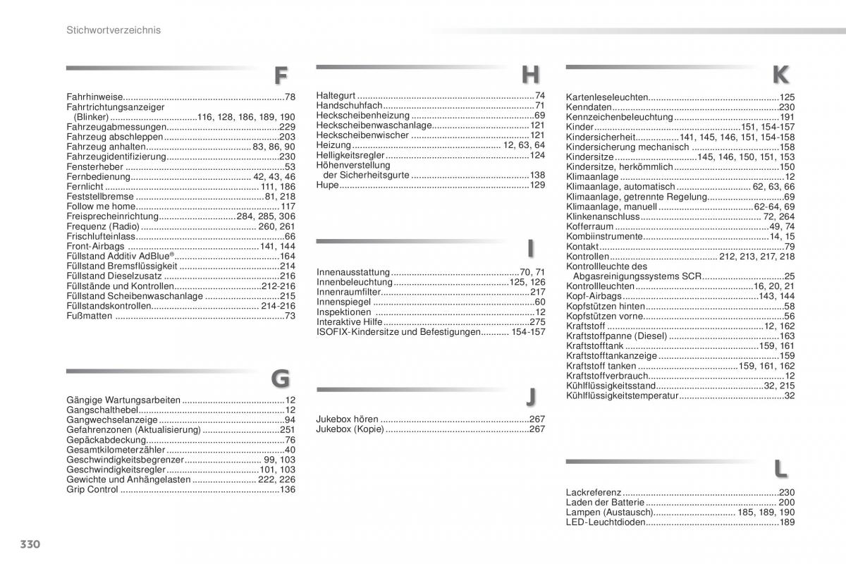 Peugeot 2008 Handbuch / page 332