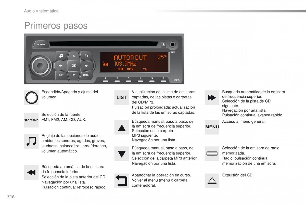 Peugeot 2008 manual del propietario / page 320