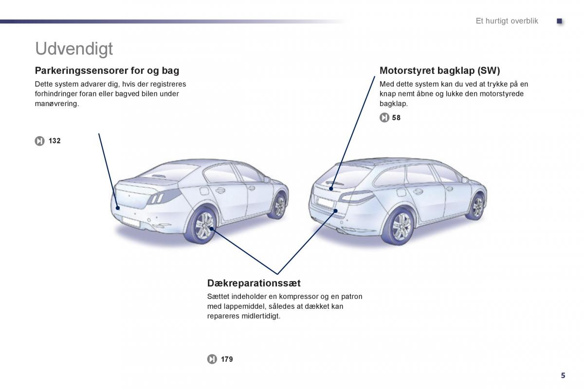 Peugeot 508 Bilens instruktionsbog / page 7