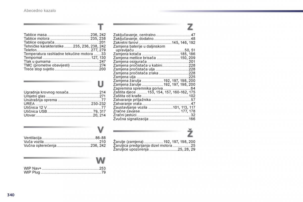 Peugeot 508 vlasnicko uputstvo / page 342