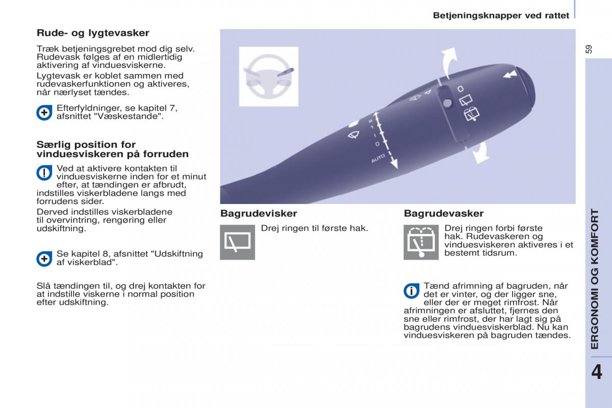 Peugeot Partner II 2 Bilens instruktionsbog / page 61