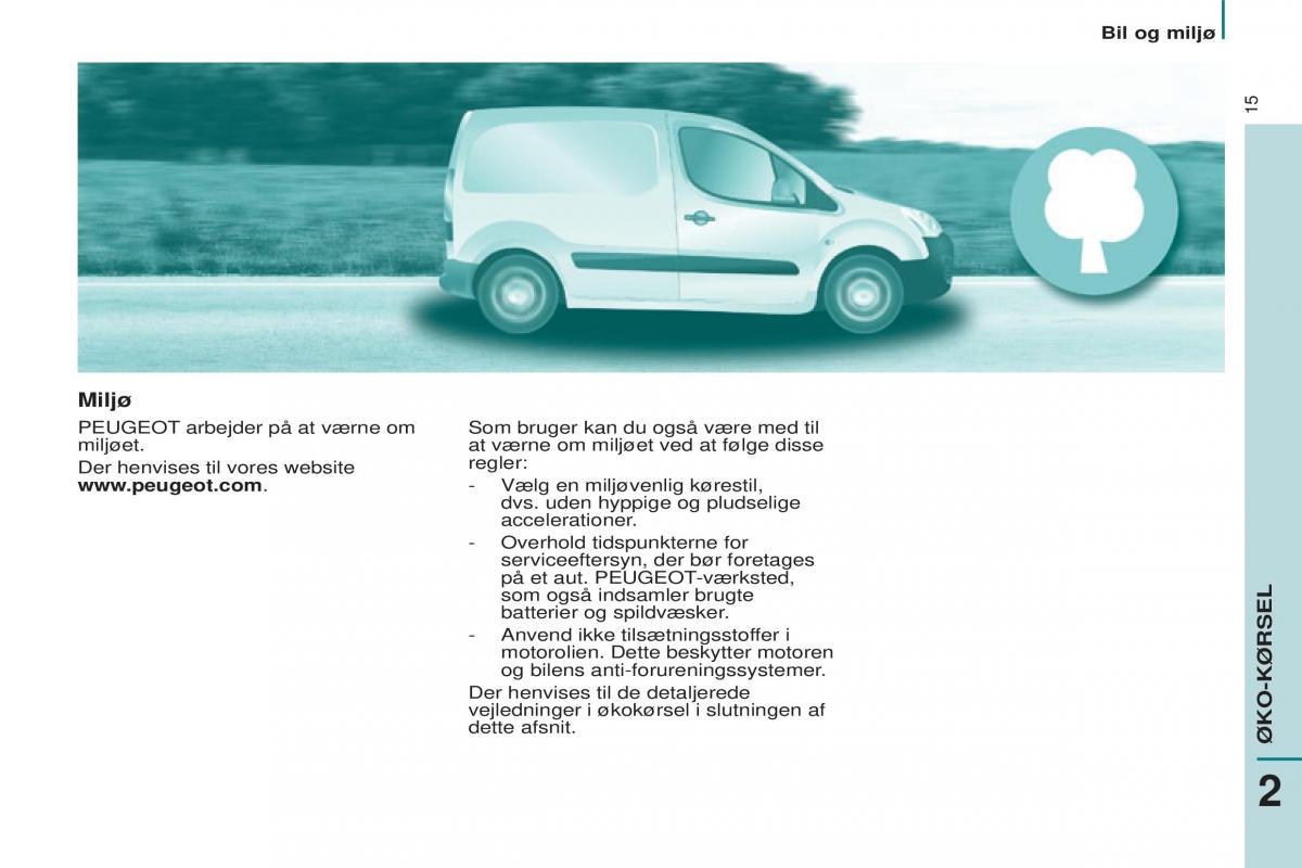 Peugeot Partner II 2 Bilens instruktionsbog / page 17