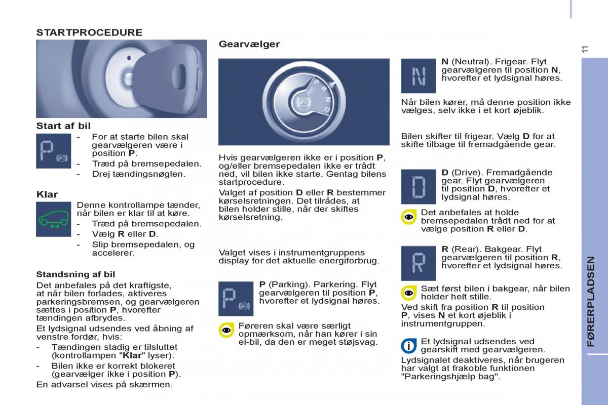 Peugeot Partner II 2 Bilens instruktionsbog / page 269