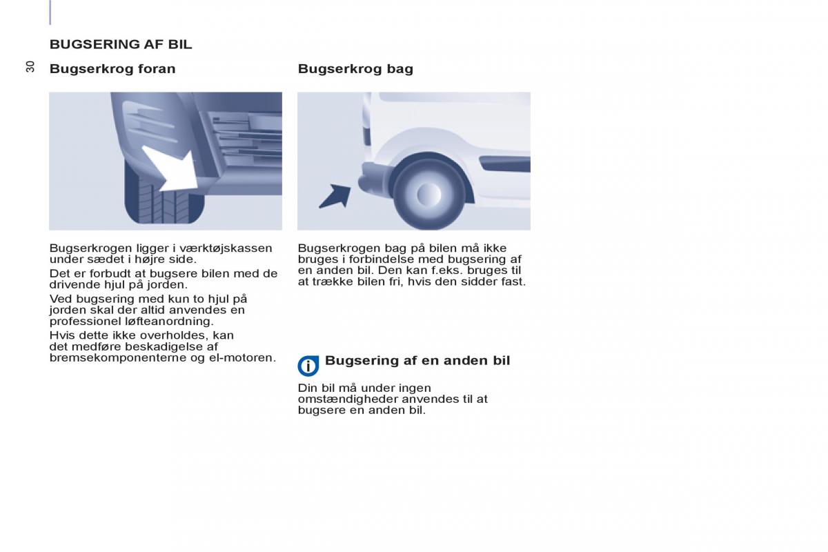 Peugeot Partner II 2 Bilens instruktionsbog / page 288