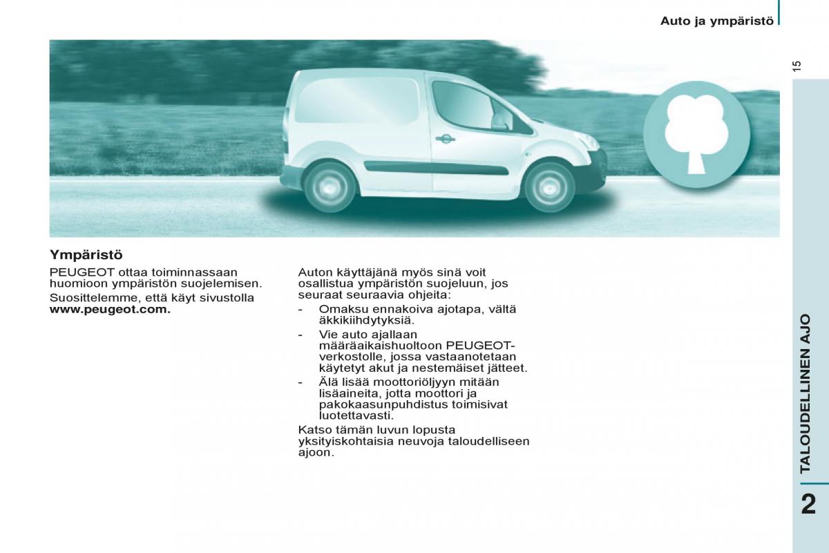 Peugeot Partner II 2 omistajan kasikirja / page 17