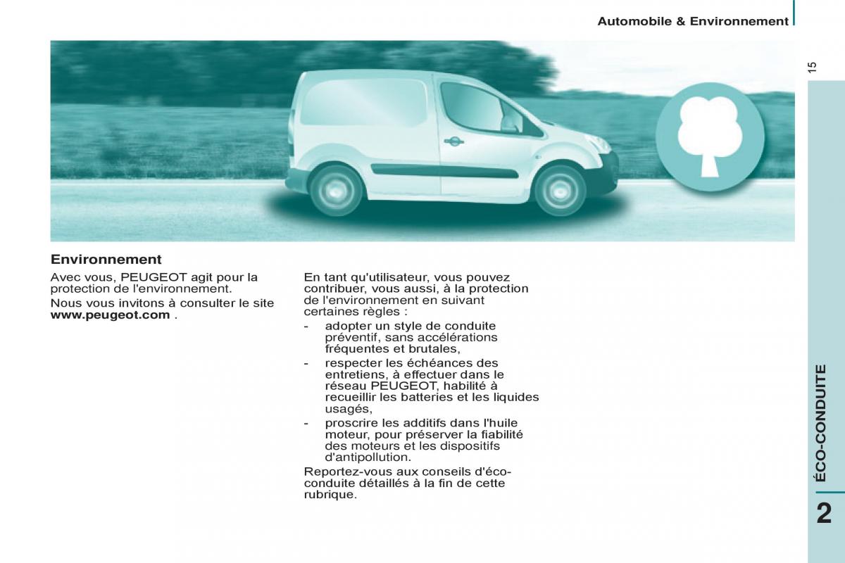 Peugeot Partner II 2 manuel du proprietaire / page 17