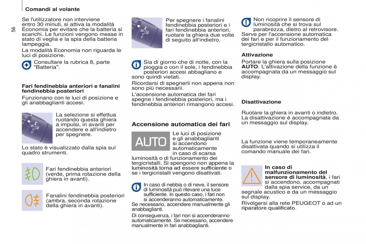 Peugeot Partner II 2 manuale del proprietario / page 58
