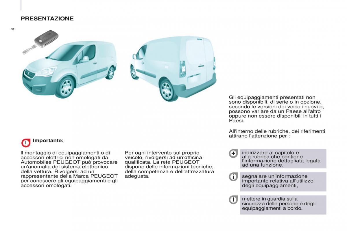 Peugeot Partner II 2 manuale del proprietario / page 6