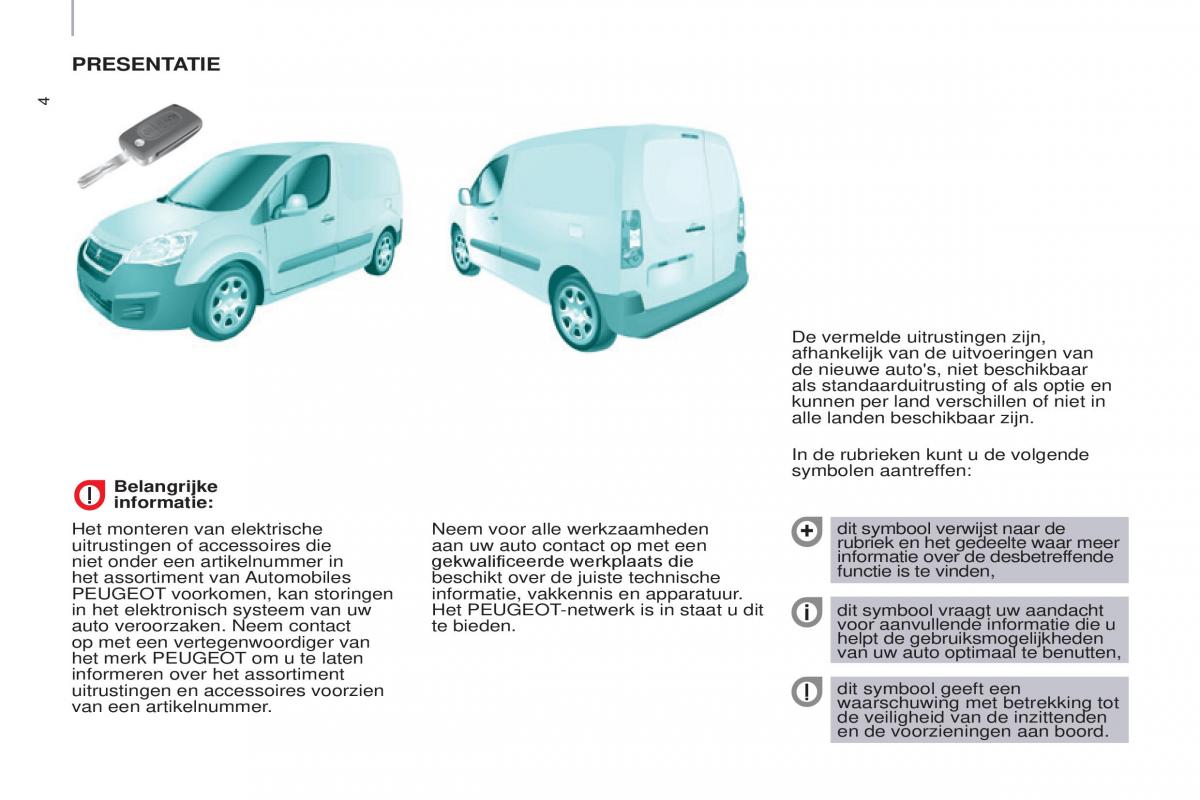 Peugeot Partner II 2 handleiding / page 6