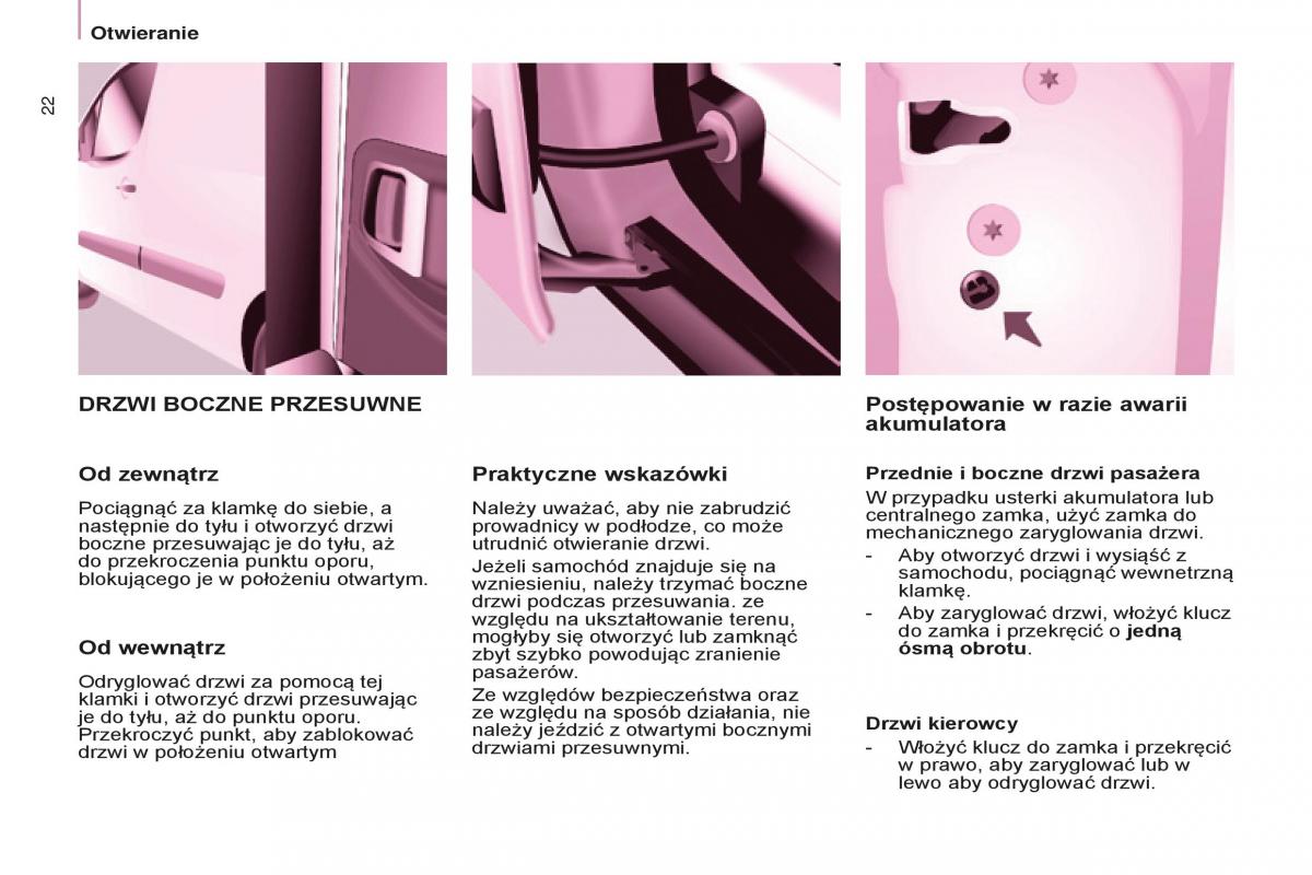 Peugeot Partner II 2 instrukcja obslugi / page 24