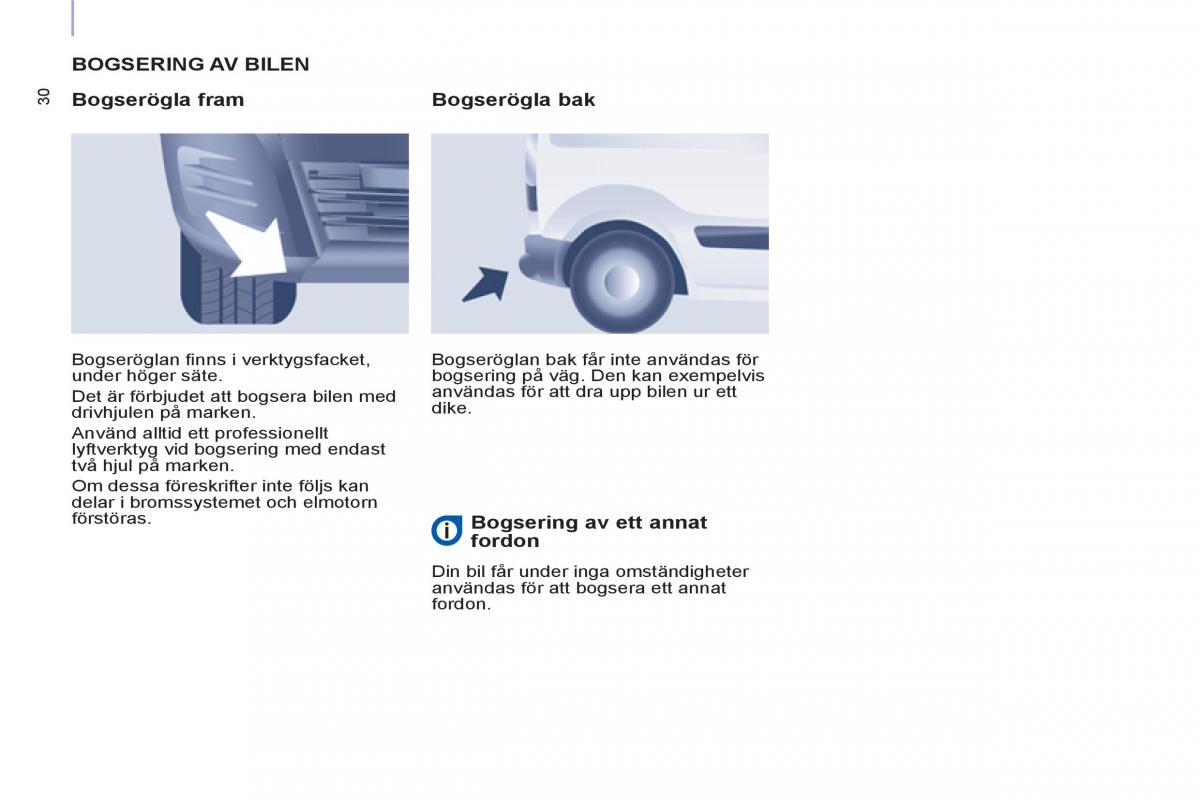 Peugeot Partner II 2 instruktionsbok / page 288