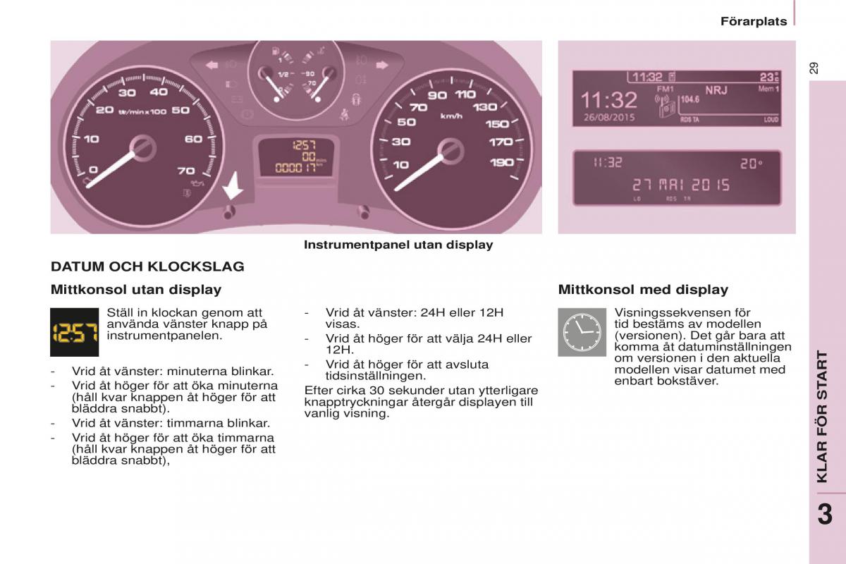 Peugeot Partner II 2 instruktionsbok / page 31