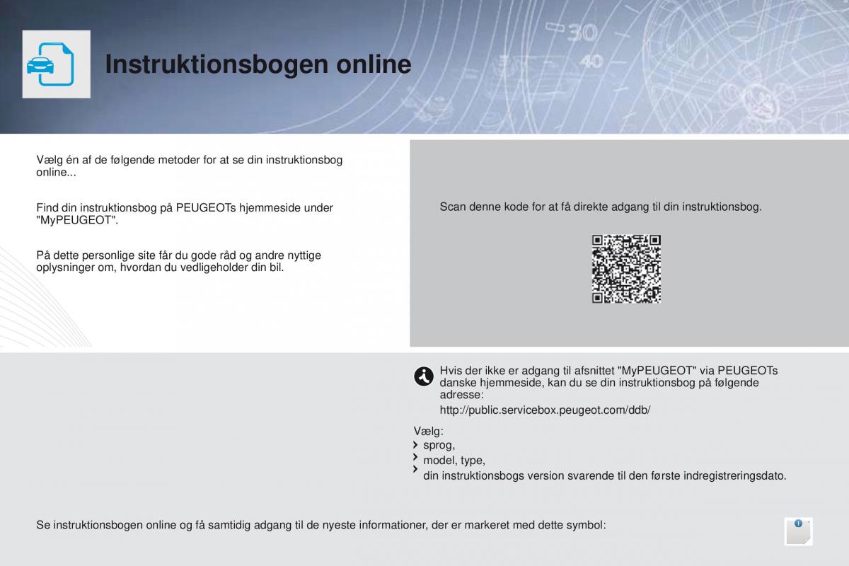 Peugeot Traveller Bilens instruktionsbog / page 2