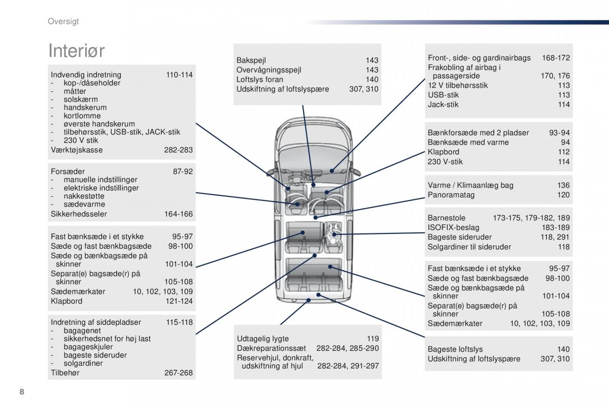 Peugeot Traveller Bilens instruktionsbog / page 10