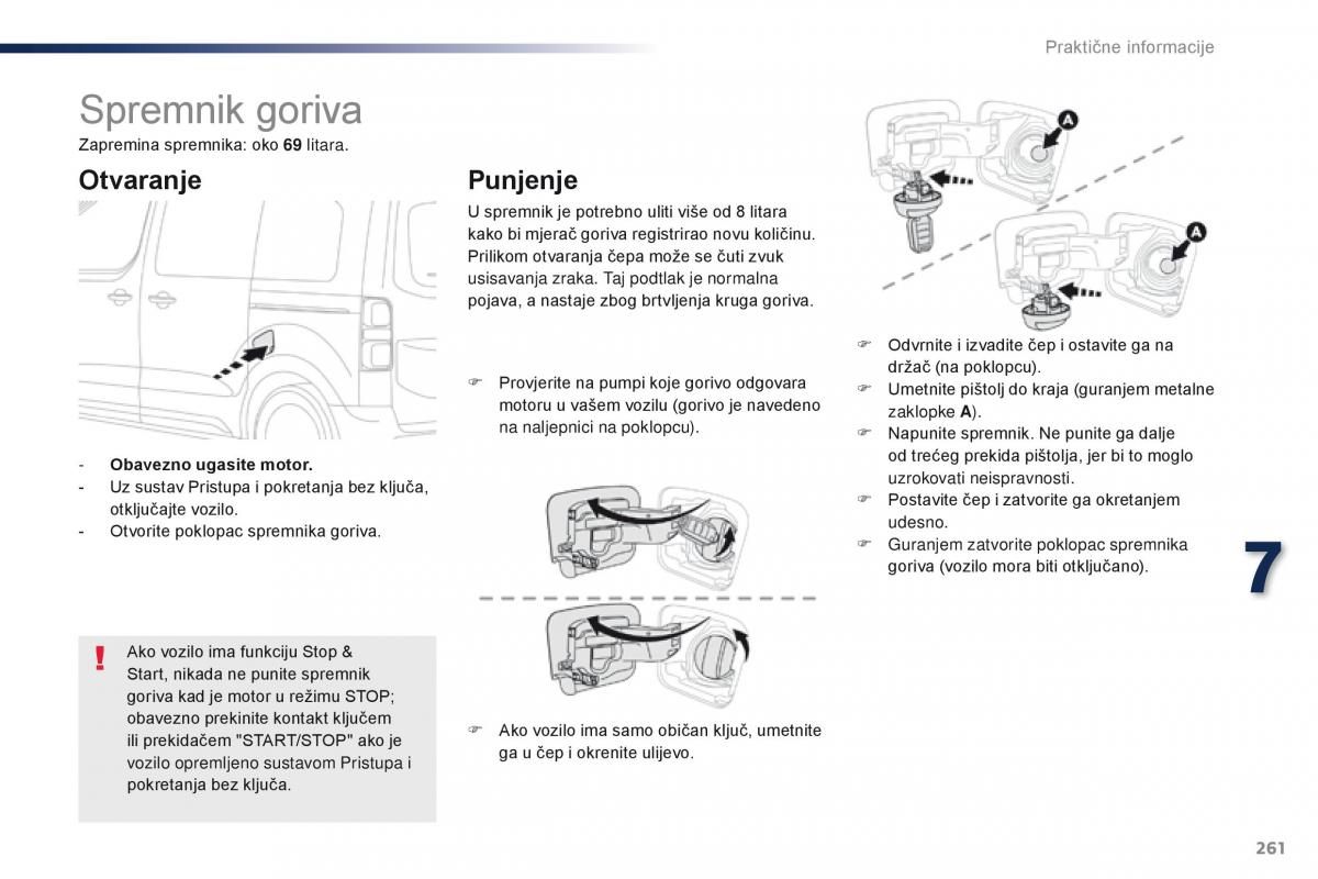 Peugeot Traveller vlasnicko uputstvo / page 263