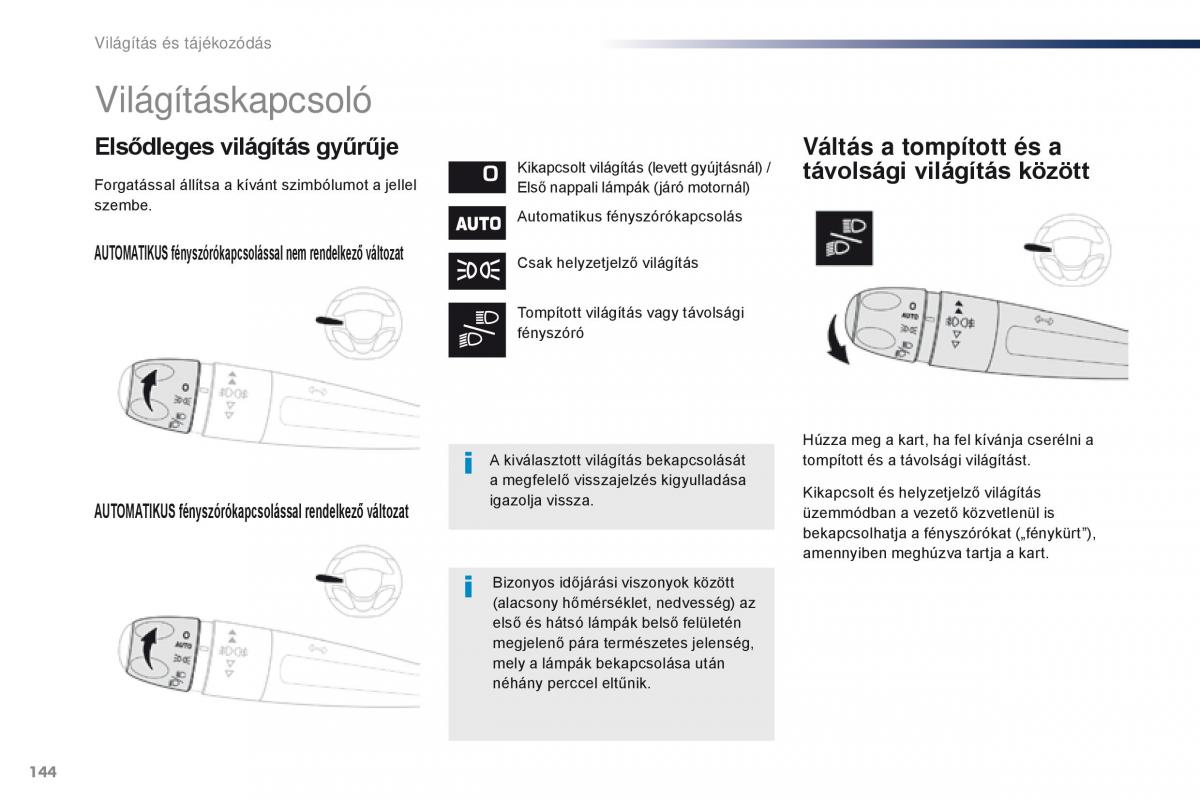 Peugeot Traveller Kezelesi utmutato / page 146