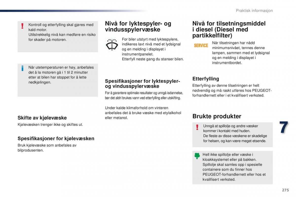 Peugeot Traveller bruksanvisningen / page 277