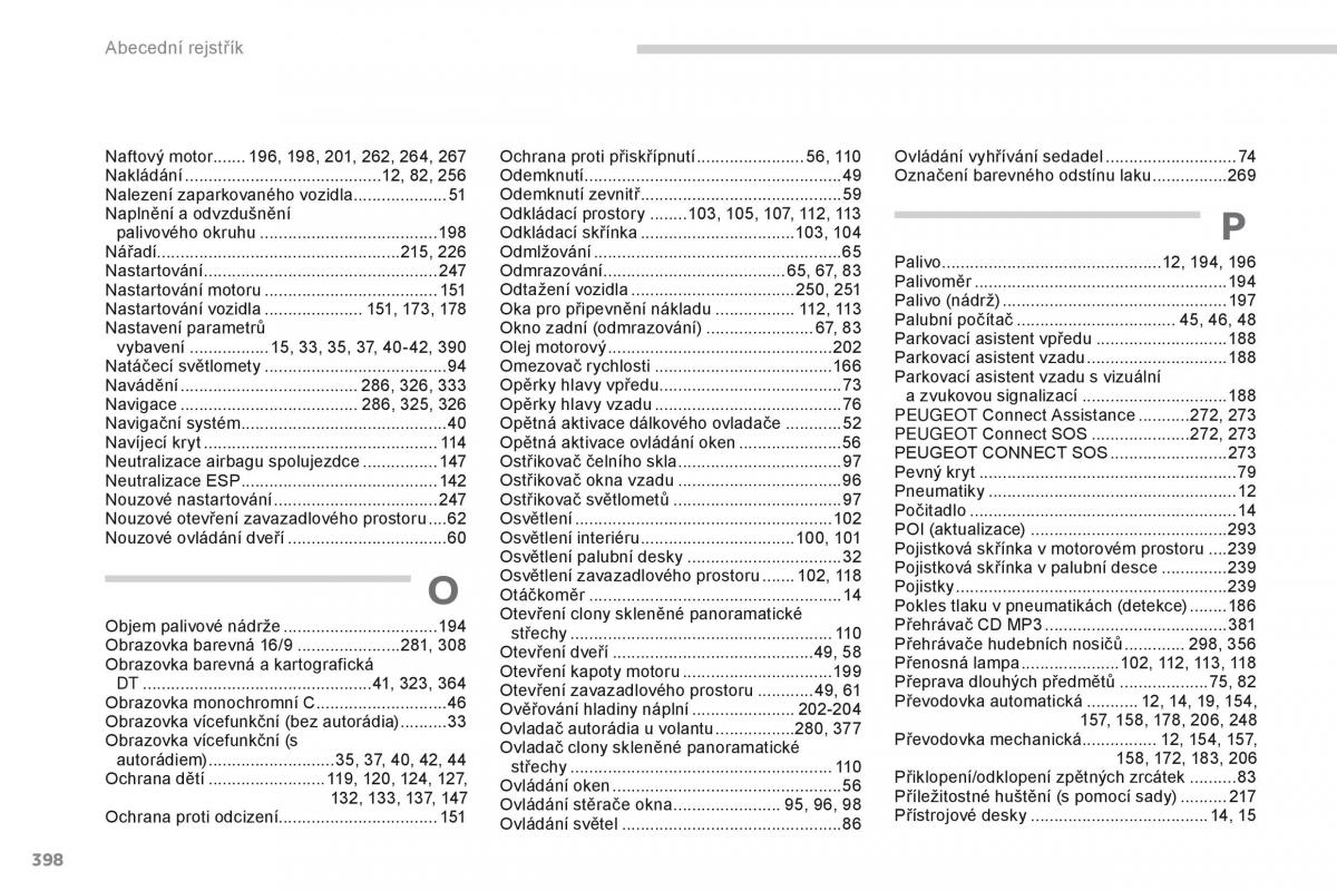 manual  Peugeot 5008 navod k obsludze / page 400