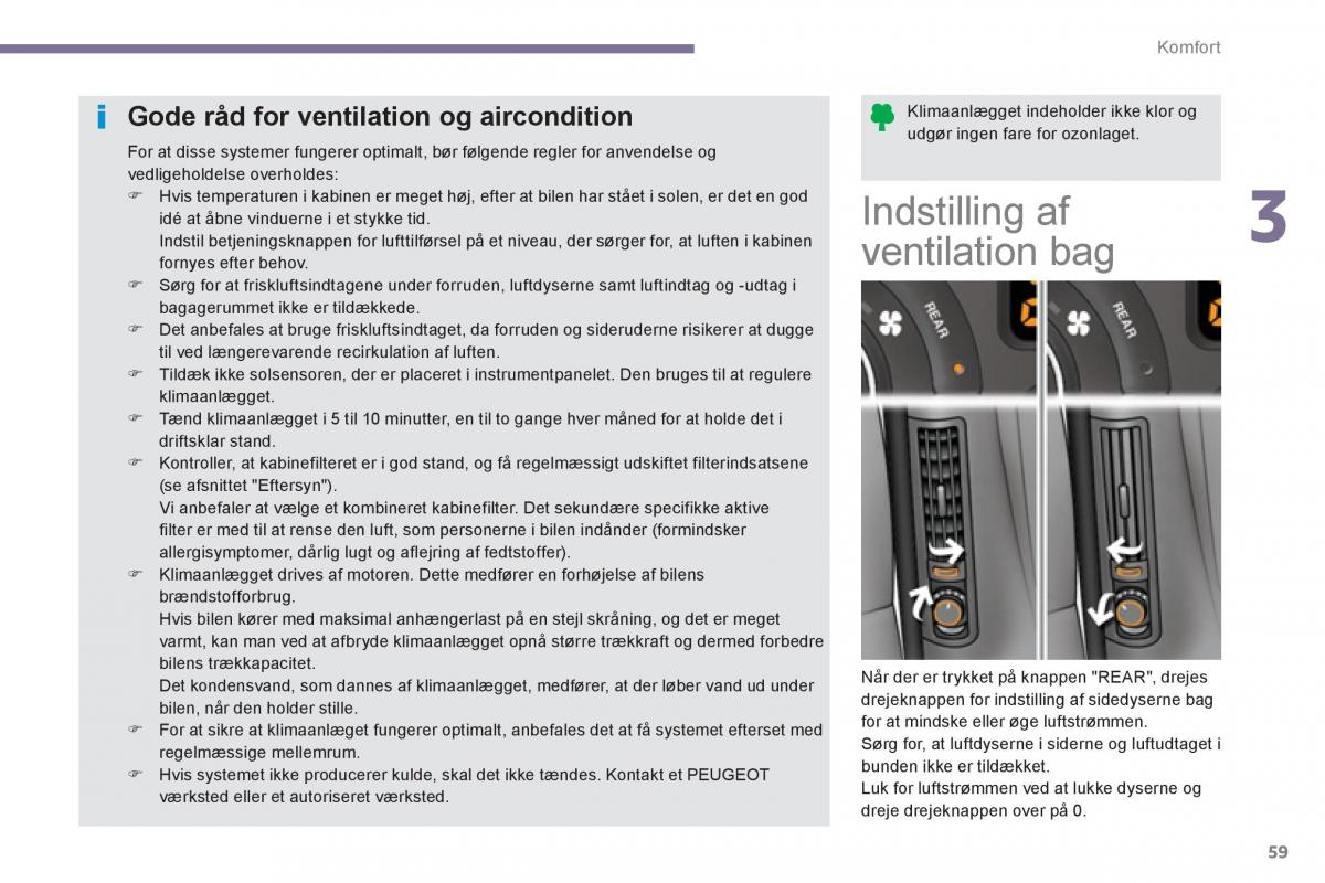 Peugeot 5008 Bilens instruktionsbog / page 61