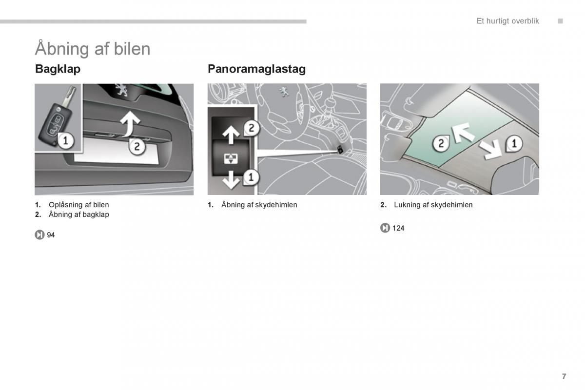 manual  Peugeot 5008 Bilens instruktionsbog / page 9