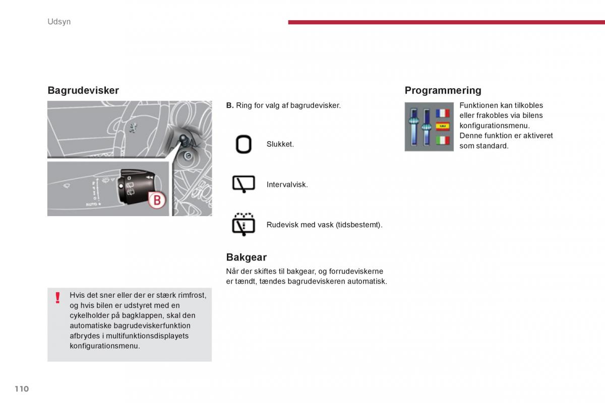 Peugeot 5008 Bilens instruktionsbog / page 112