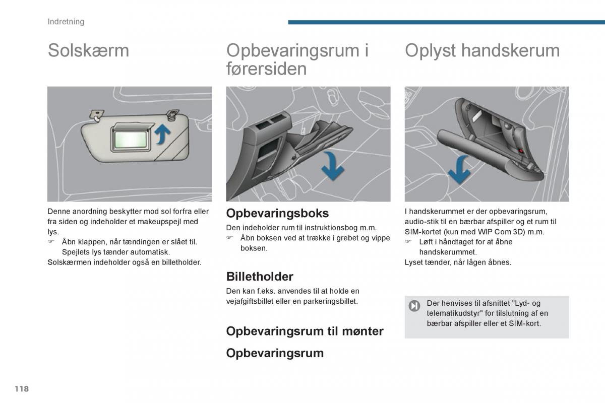 Peugeot 5008 Bilens instruktionsbog / page 120