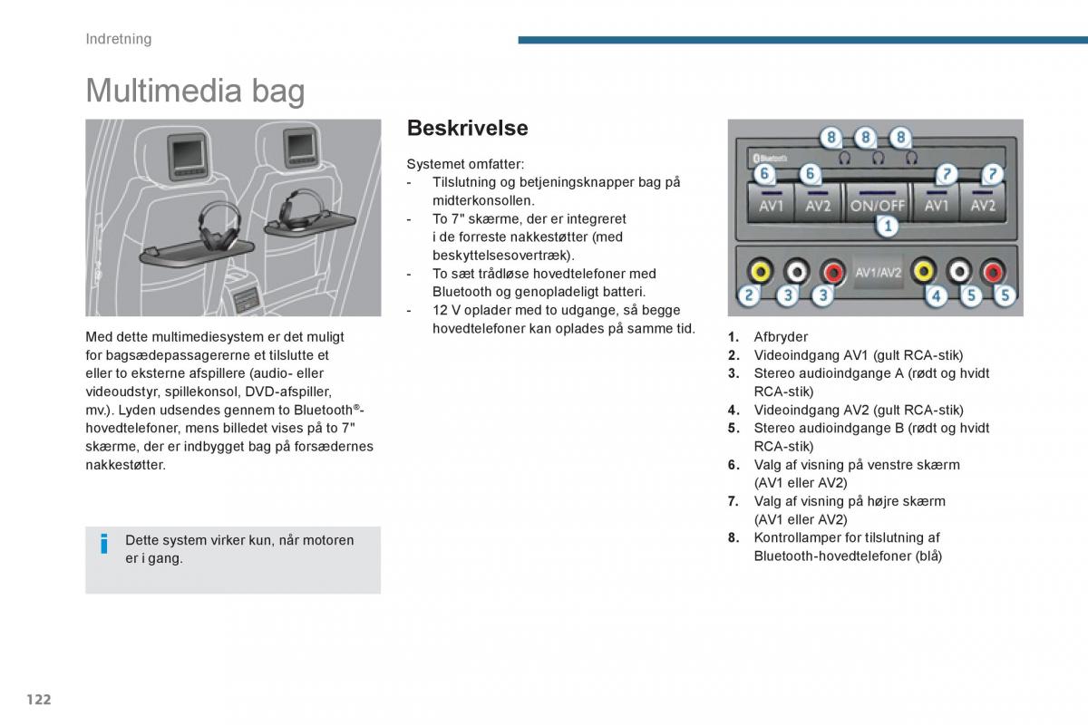 Peugeot 5008 Bilens instruktionsbog / page 124