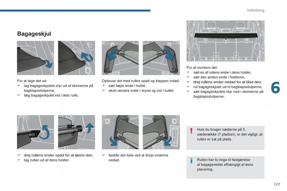 Peugeot 5008 Bilens instruktionsbog / page 129