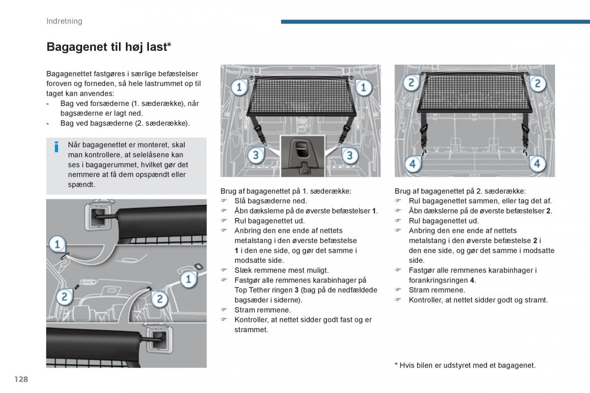 Peugeot 5008 Bilens instruktionsbog / page 130