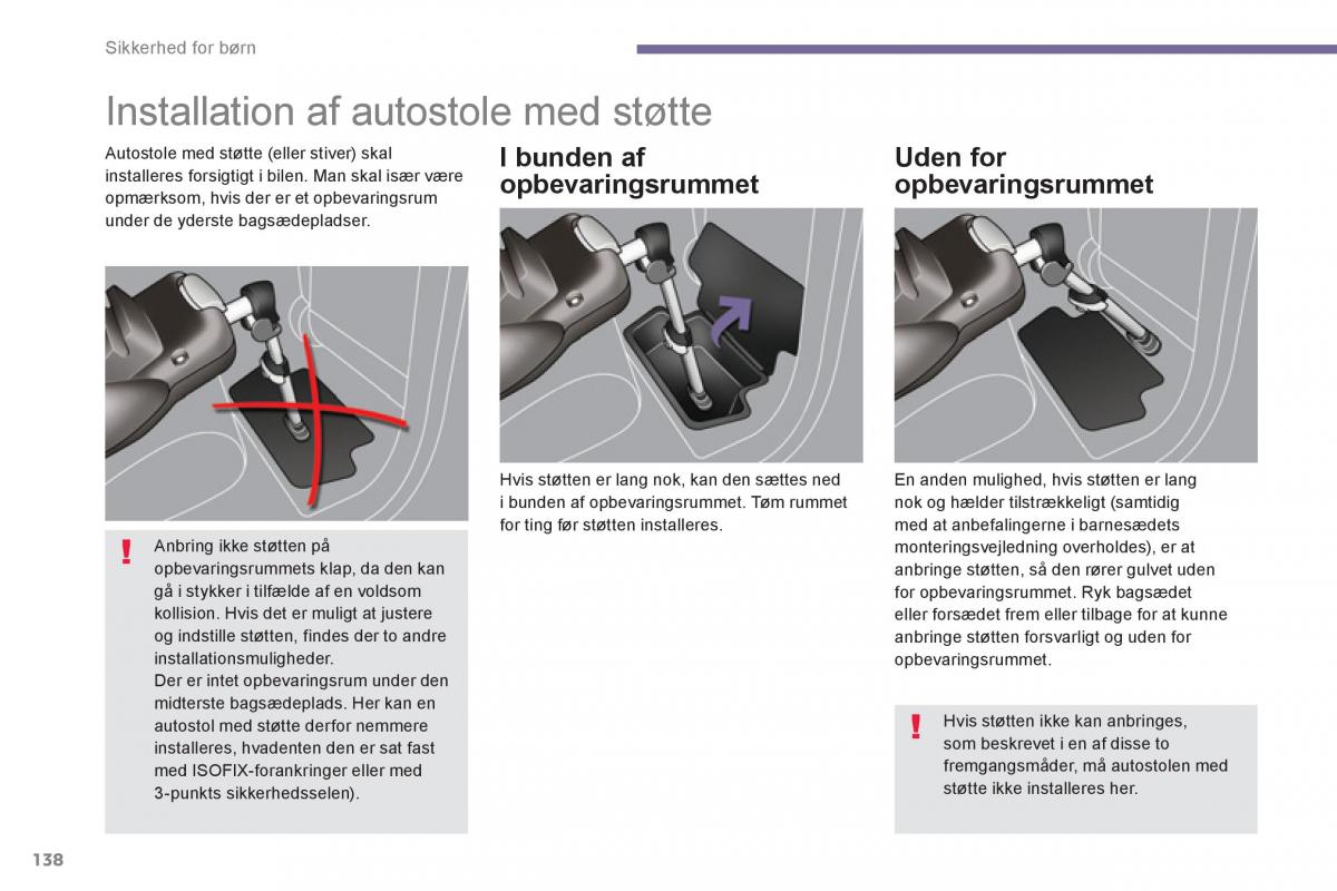 Peugeot 5008 Bilens instruktionsbog / page 140