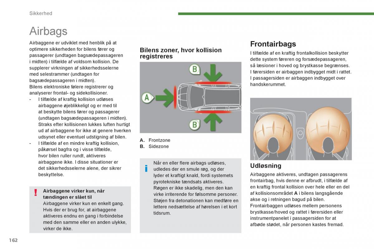 Peugeot 5008 Bilens instruktionsbog / page 164