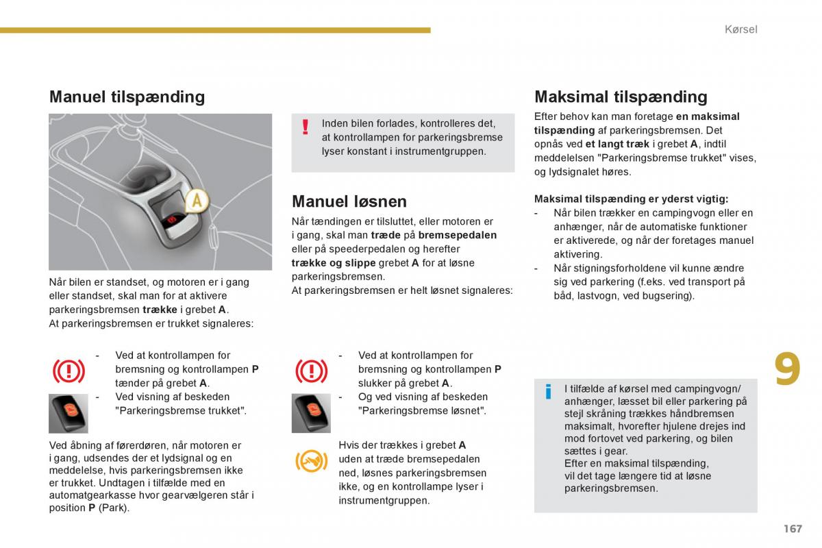 Peugeot 5008 Bilens instruktionsbog / page 169