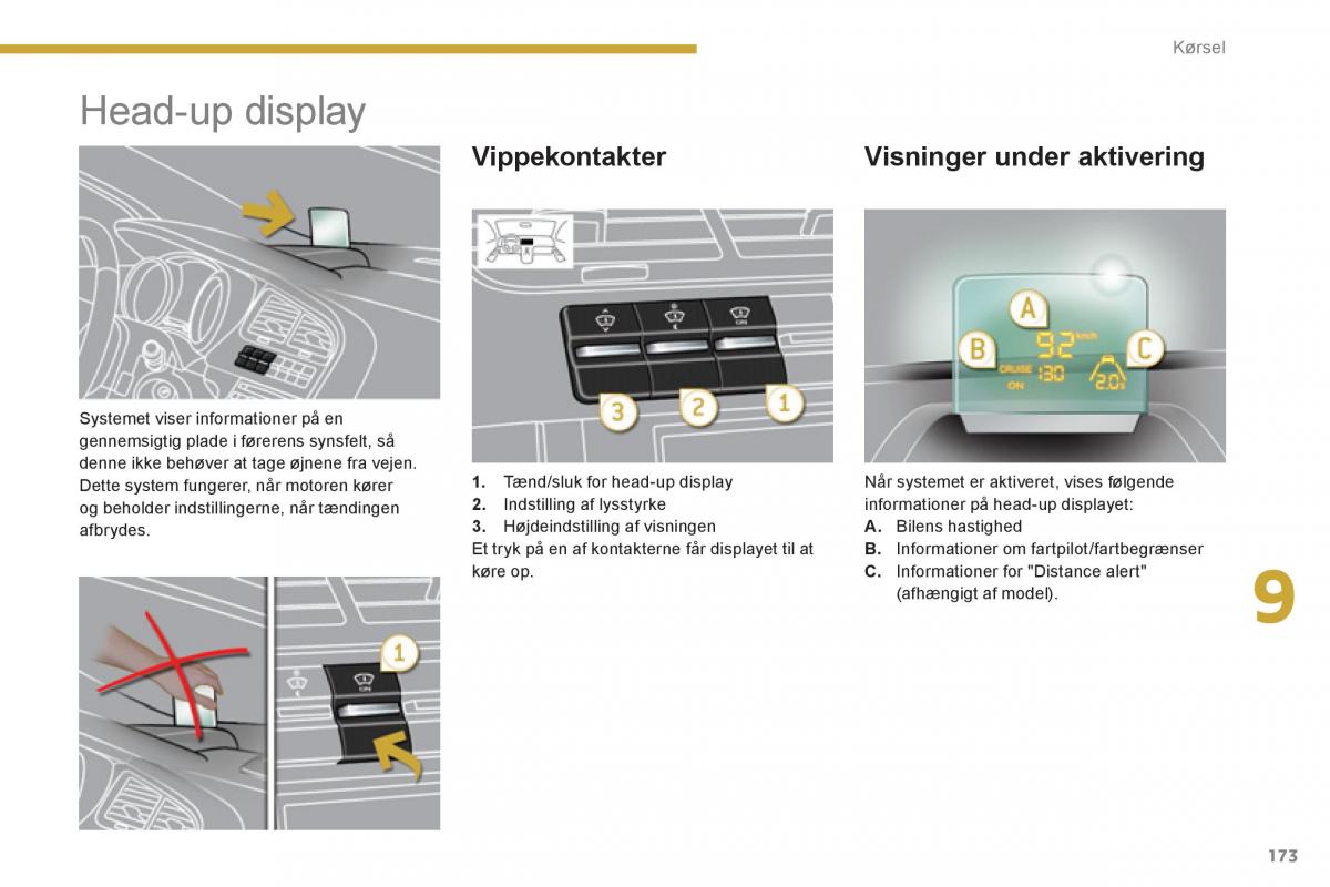 Peugeot 5008 Bilens instruktionsbog / page 175