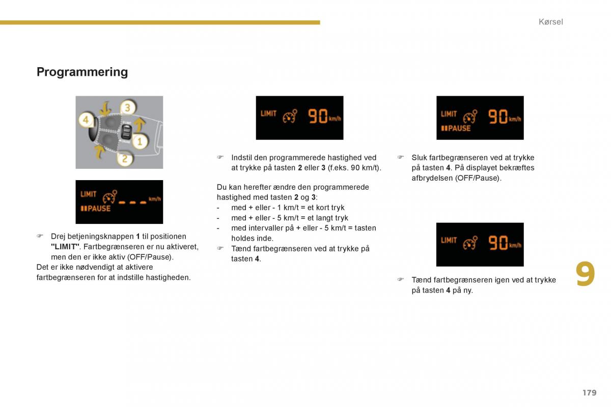 Peugeot 5008 Bilens instruktionsbog / page 181