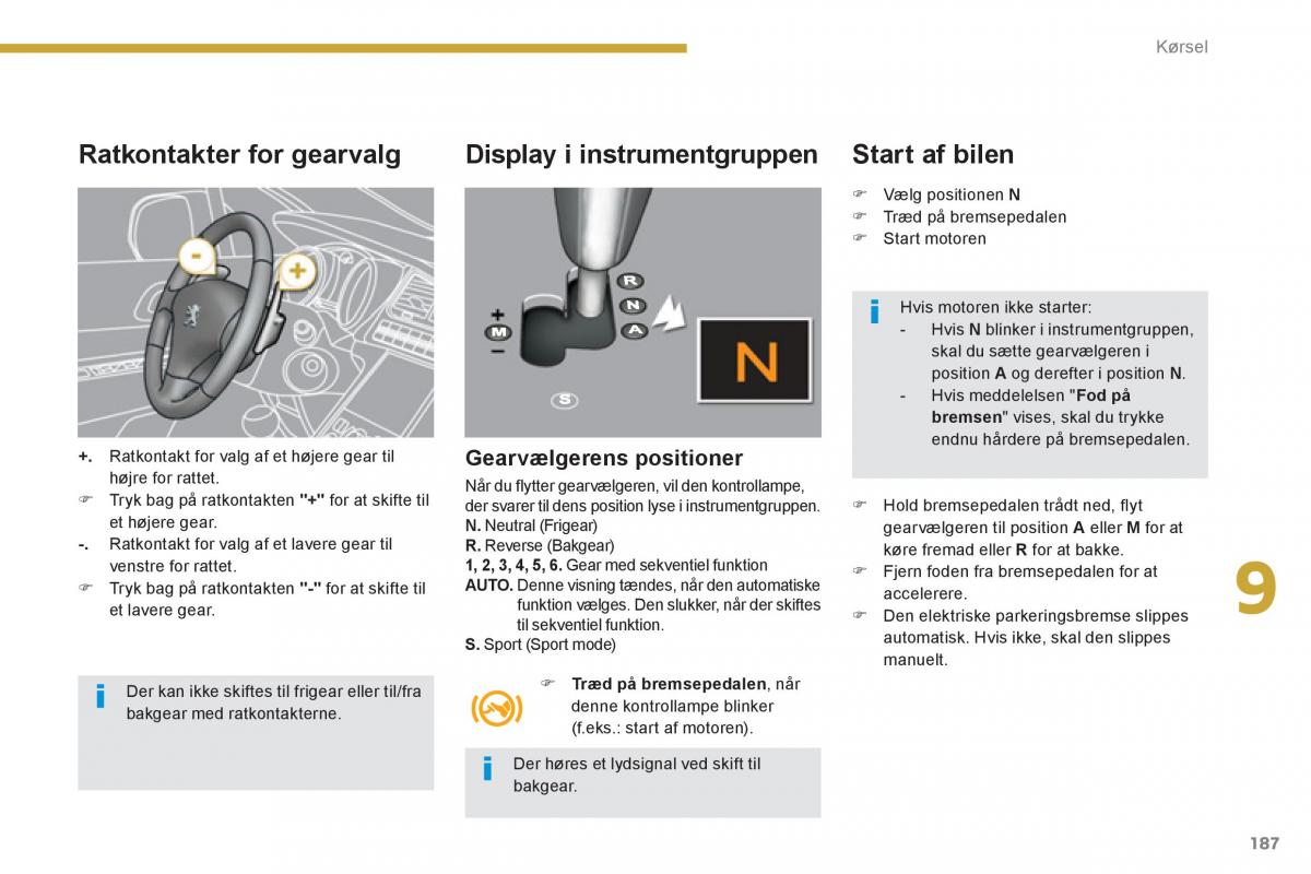 Peugeot 5008 Bilens instruktionsbog / page 189